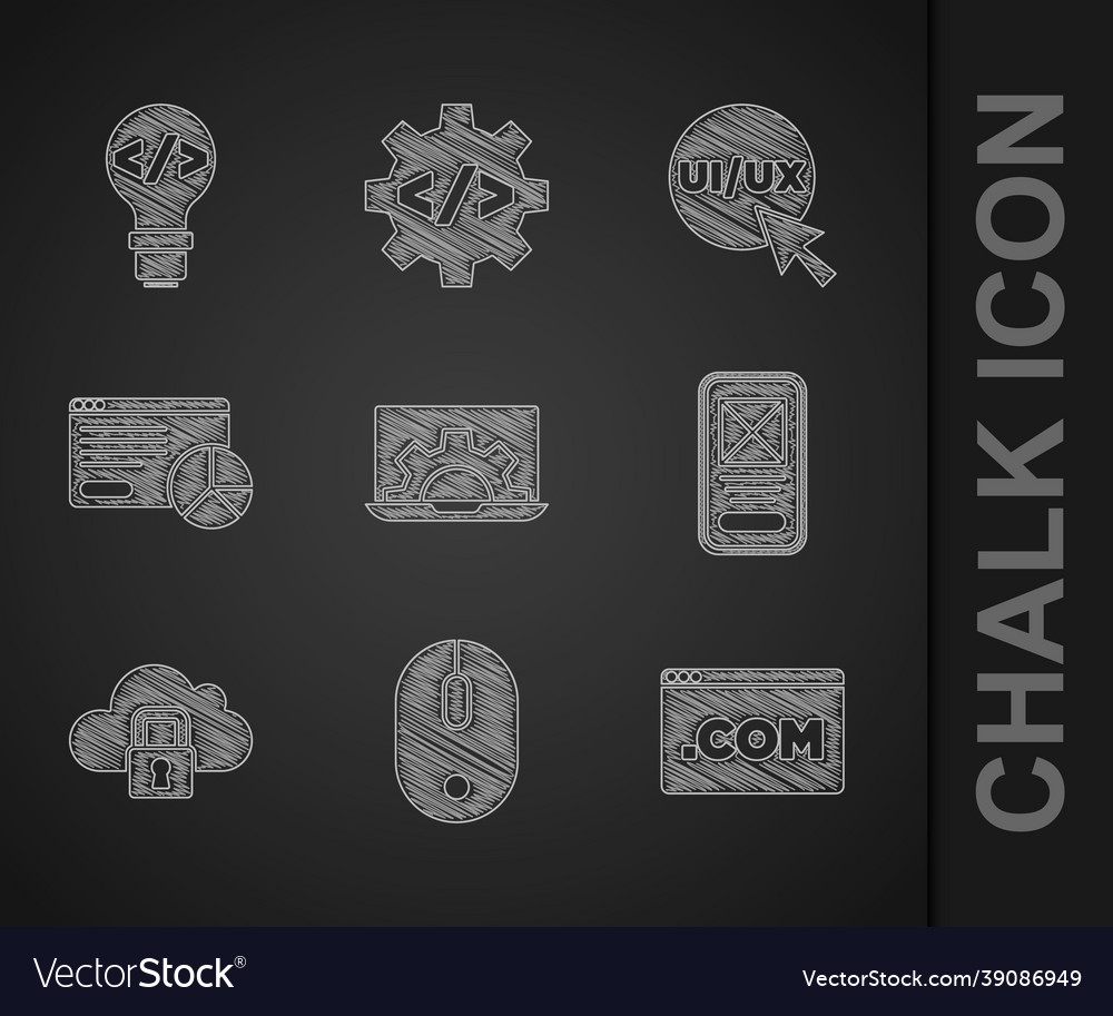Set web development computer mouse ui or ux vector image Set web development computer mouse ui or ux