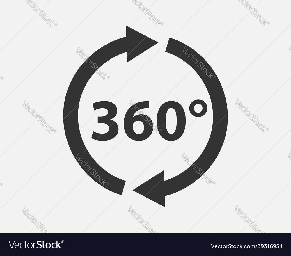 360 degree view icon Royalty Free Vector Image