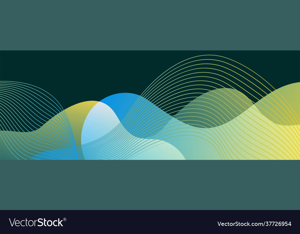 Abstract minimalist green dynamic wave background