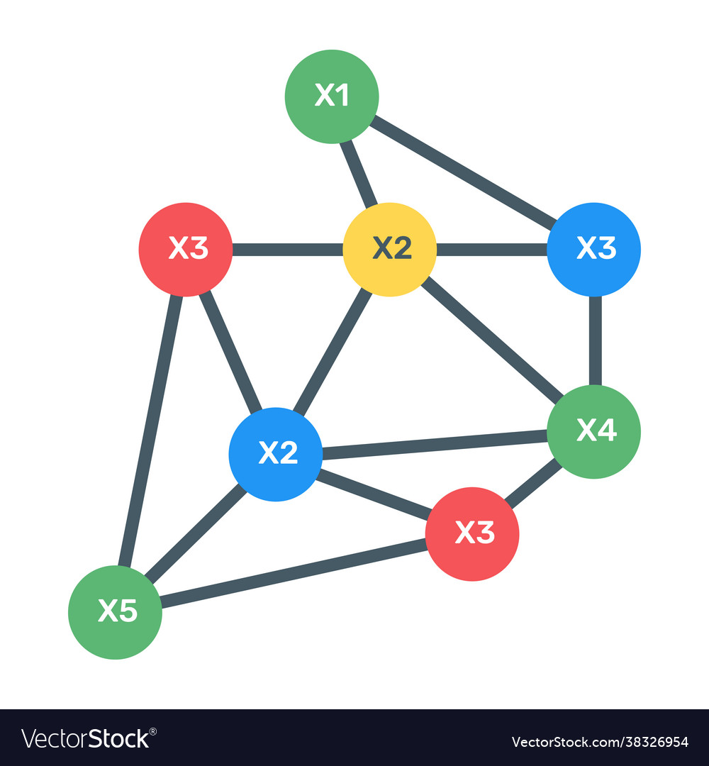 Binary icon flat chart graph connecti