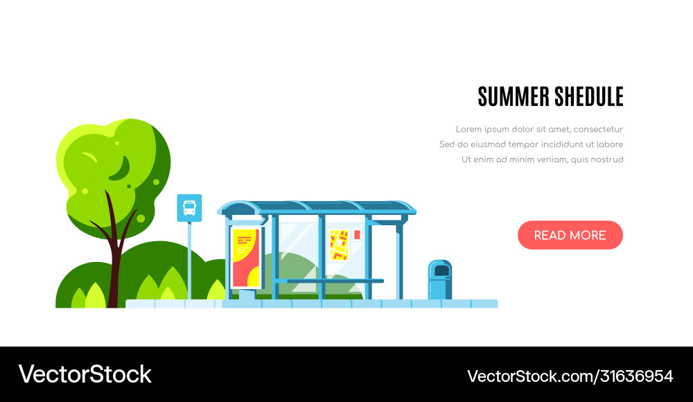 Bus stop Royalty Free Vector Image - VectorStock