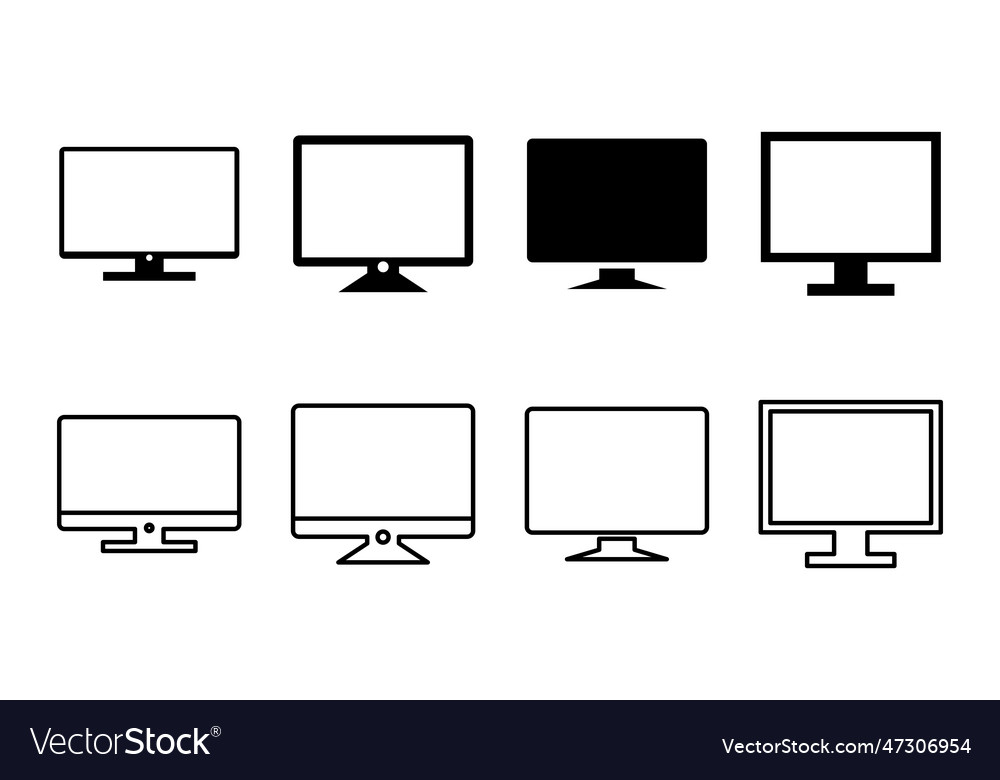 Computer icon set monitor