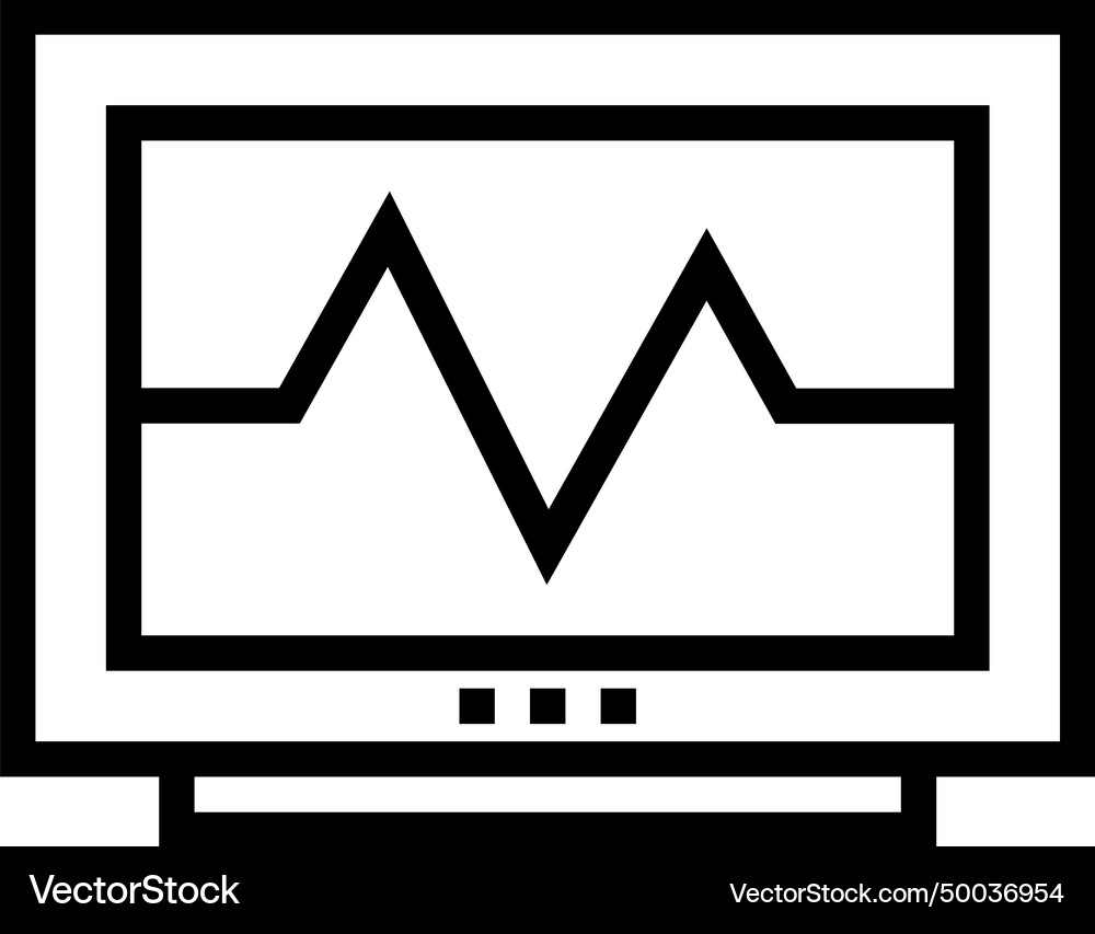 Ecg machine icon Royalty Free Vector Image - VectorStock