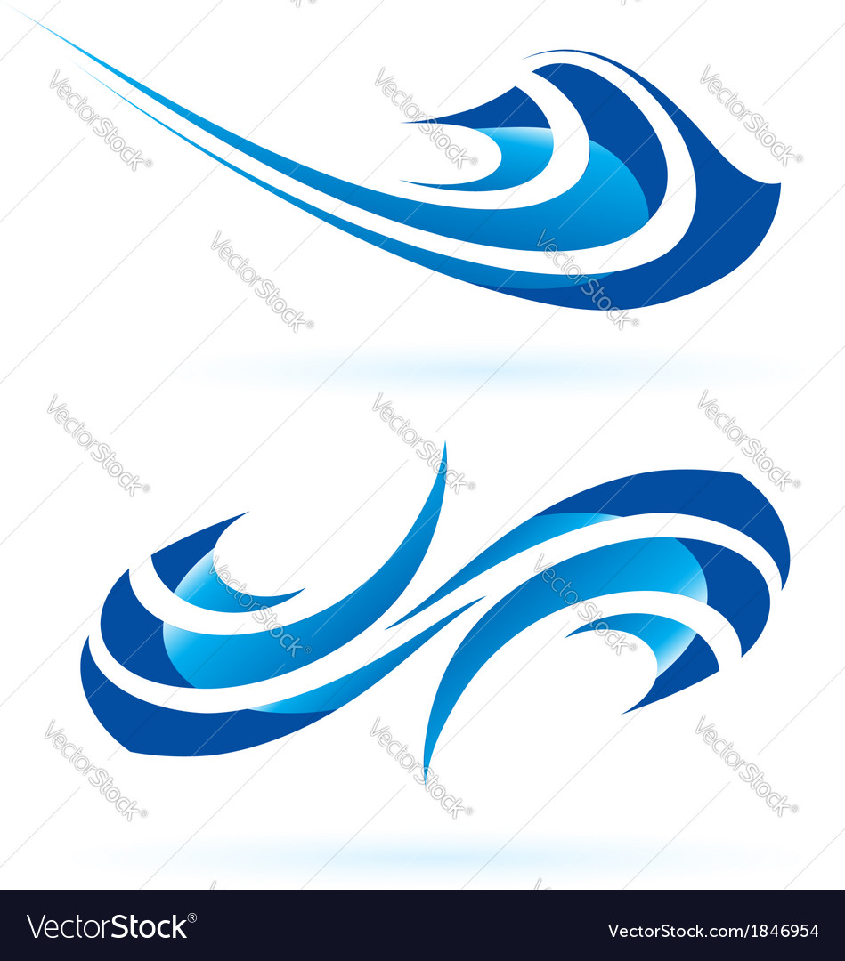 Fluid Blue Abstract Forms