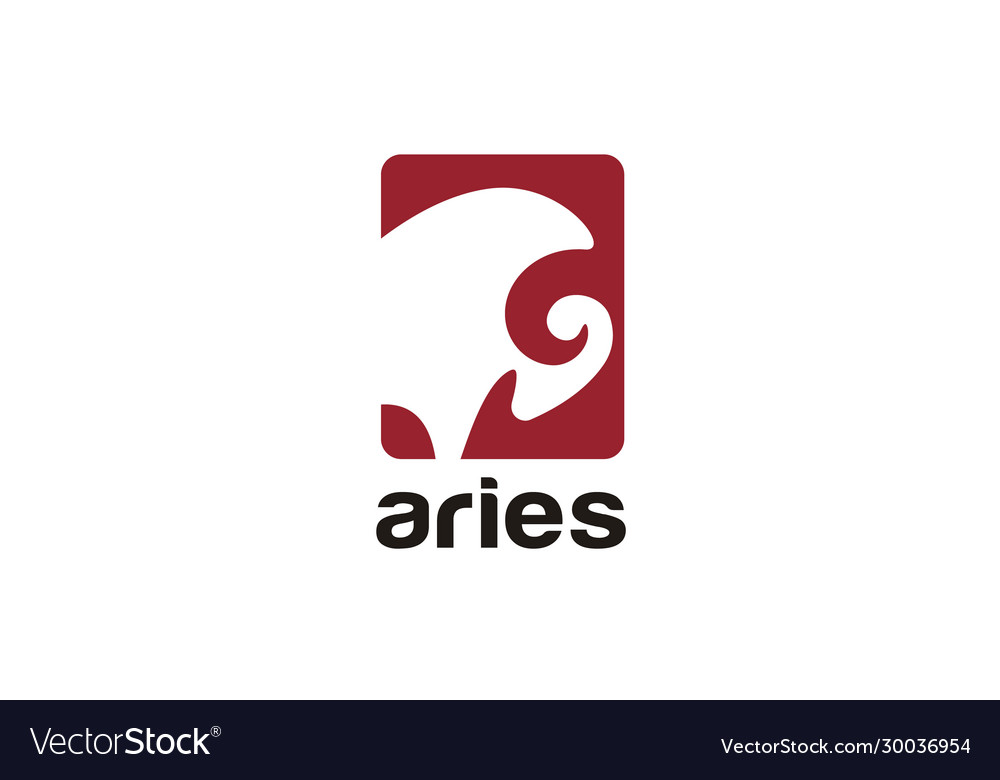 Goat sheep horn aries bighorn ram silhouette logo