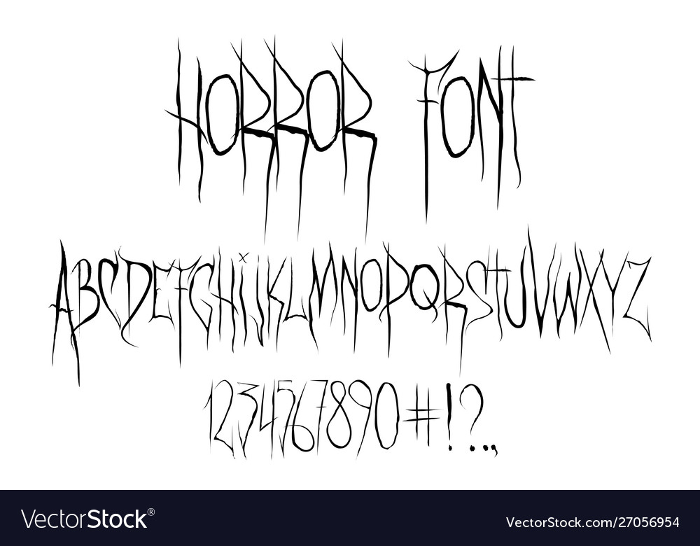 Creepy Letter Fonts Alphabet