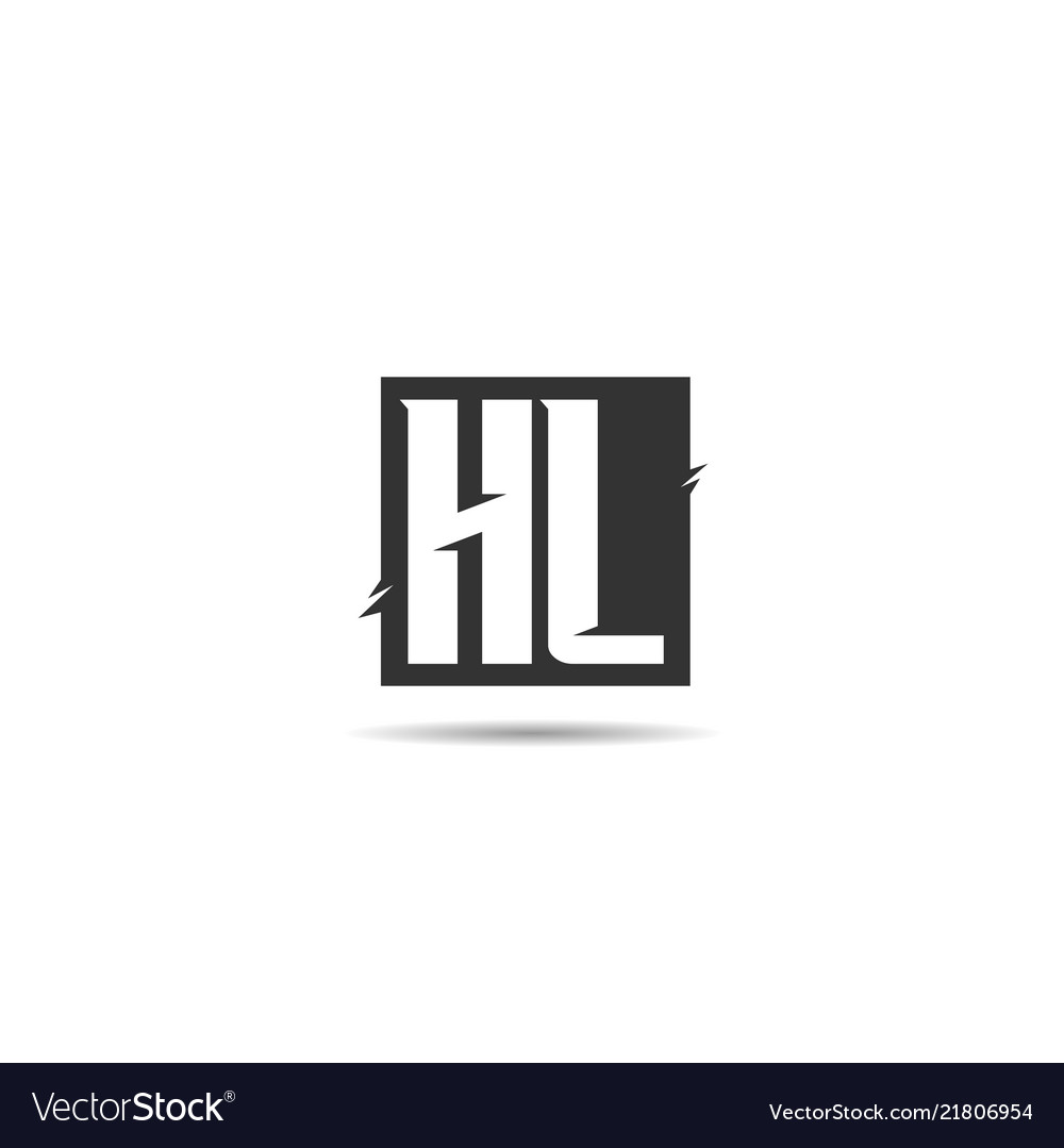 Original Buchstaben hl Logo Vorlage Design