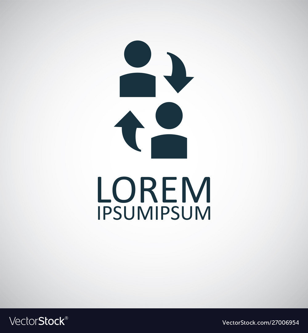 Man arrows icon simple flat element design concept