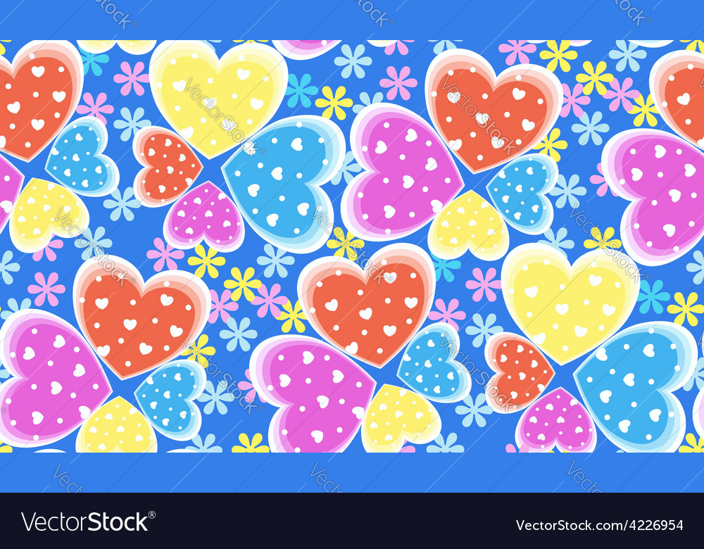 Seamless candy color hearts pattern valentines