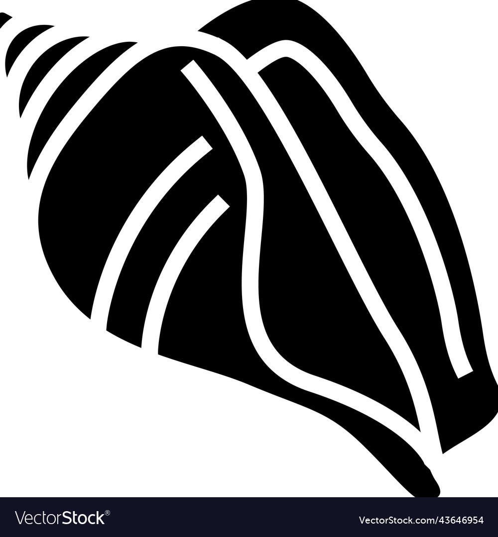 Strombus sea shell beach glyph icon