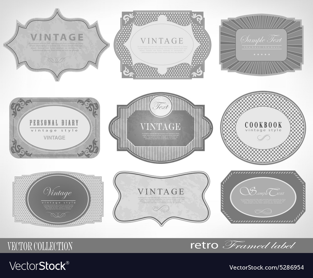 Vintage labels collection Royalty Free Vector Image