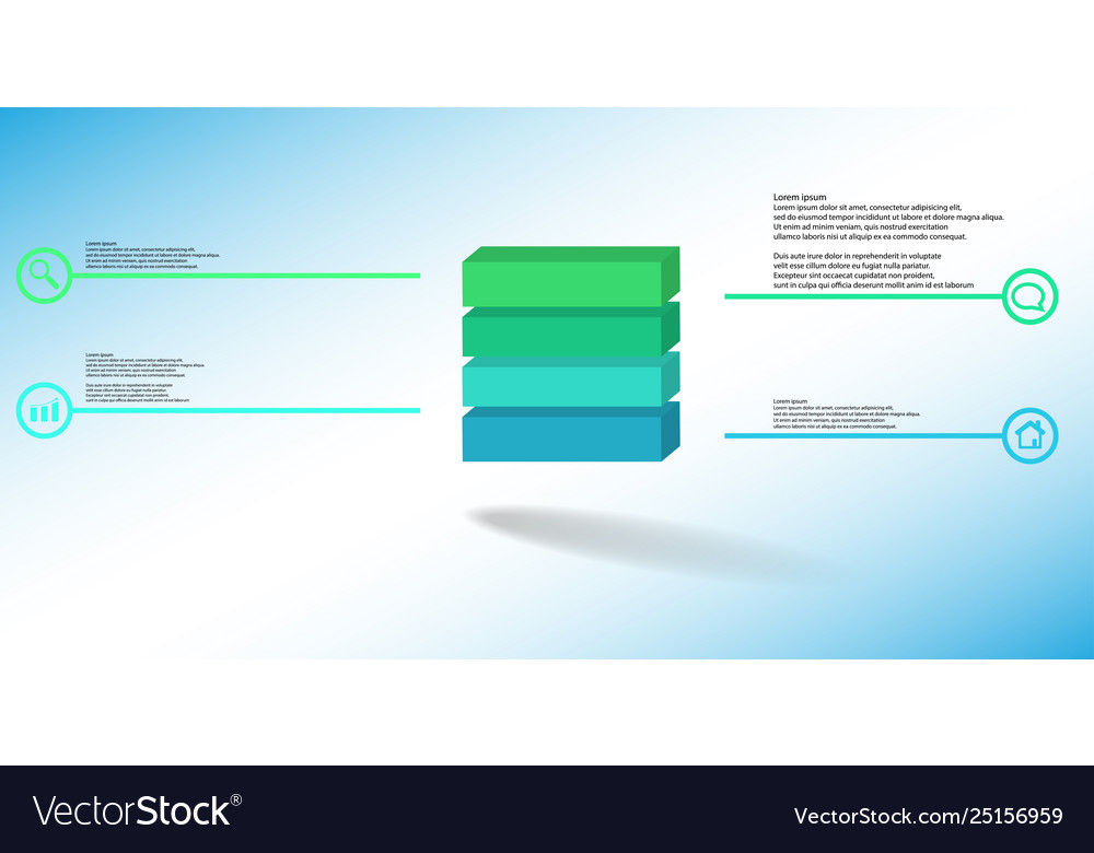 3d infographic template with embossed cube vector image 3d infographic template with embossed cube