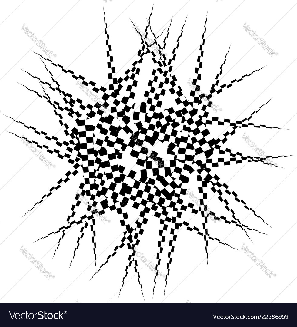 Abstract graphic with triangular checkered lines