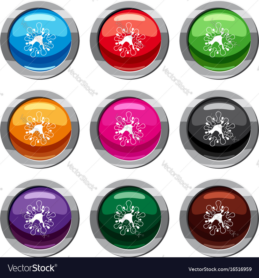Aids virus set 9 collection Royalty Free Vector Image