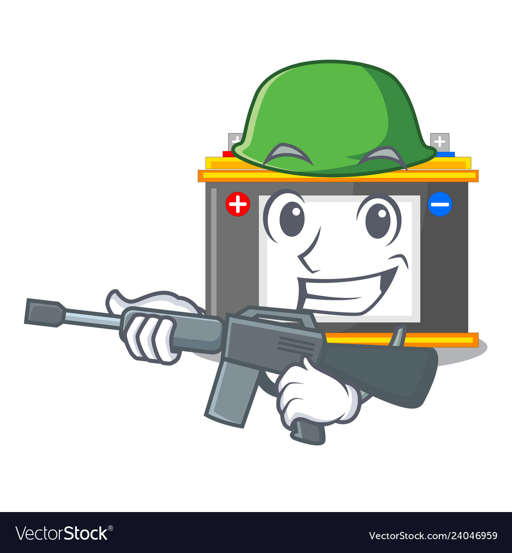 Army accomulator in the a character shape