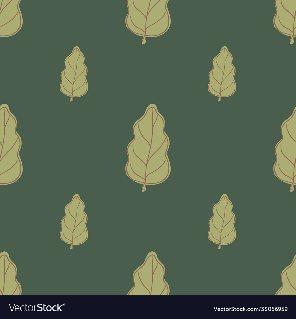 Fall foliage seamless pattern with simple vector image Fall foliage seamless pattern with simple
