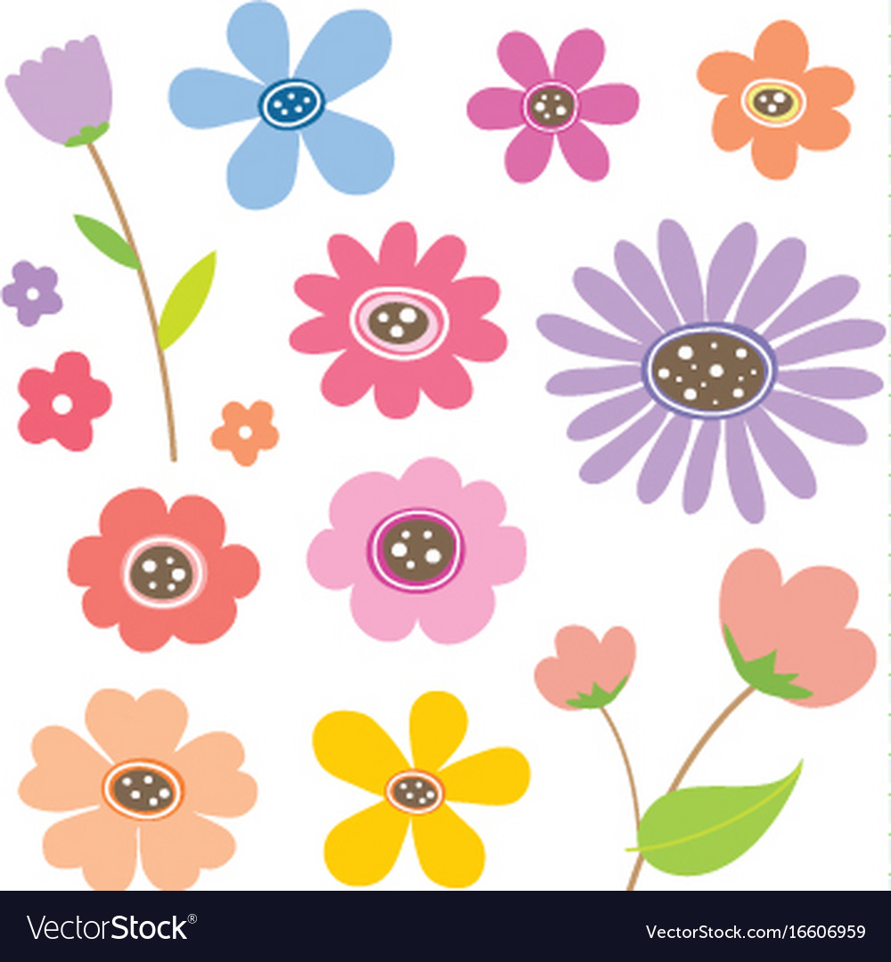 Flower Cartoon Images Vector Best Flower Site