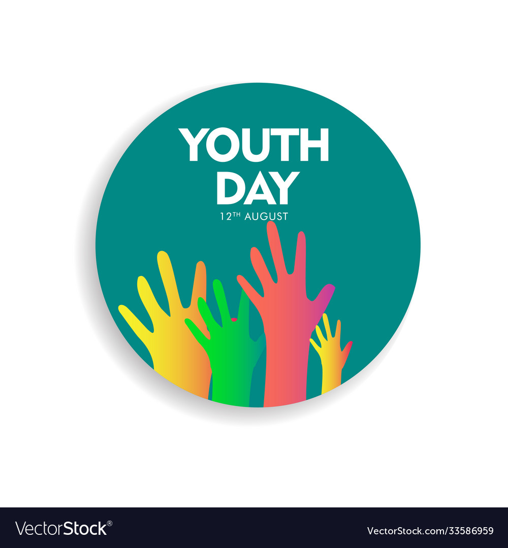 Happy youth day celebration template design Vector Image