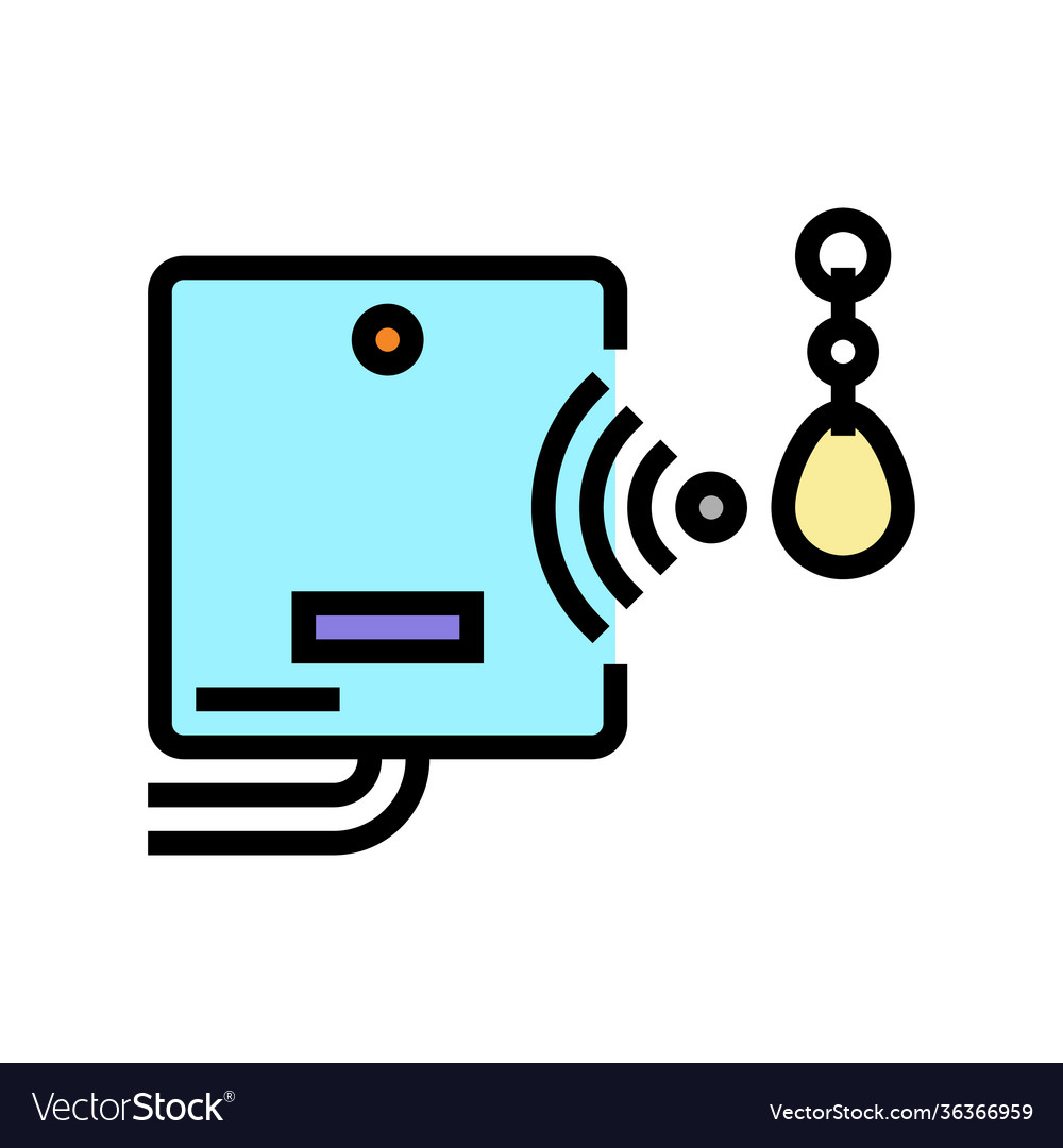 Mini trinket with rfid chip color icon vector image Mini trinket with rfid chip color icon