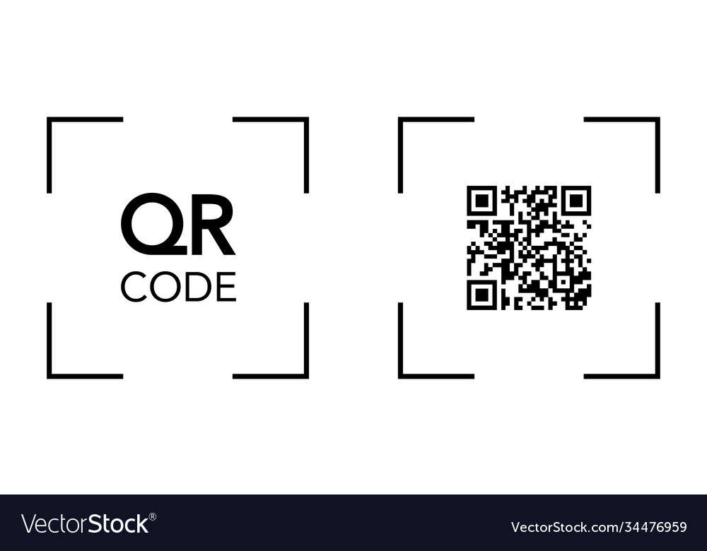 Qr code scanner frame isolated square reader
