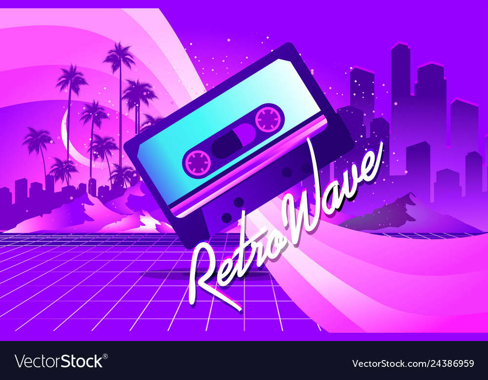 Retro style pop disco Royalty Free Vector Image