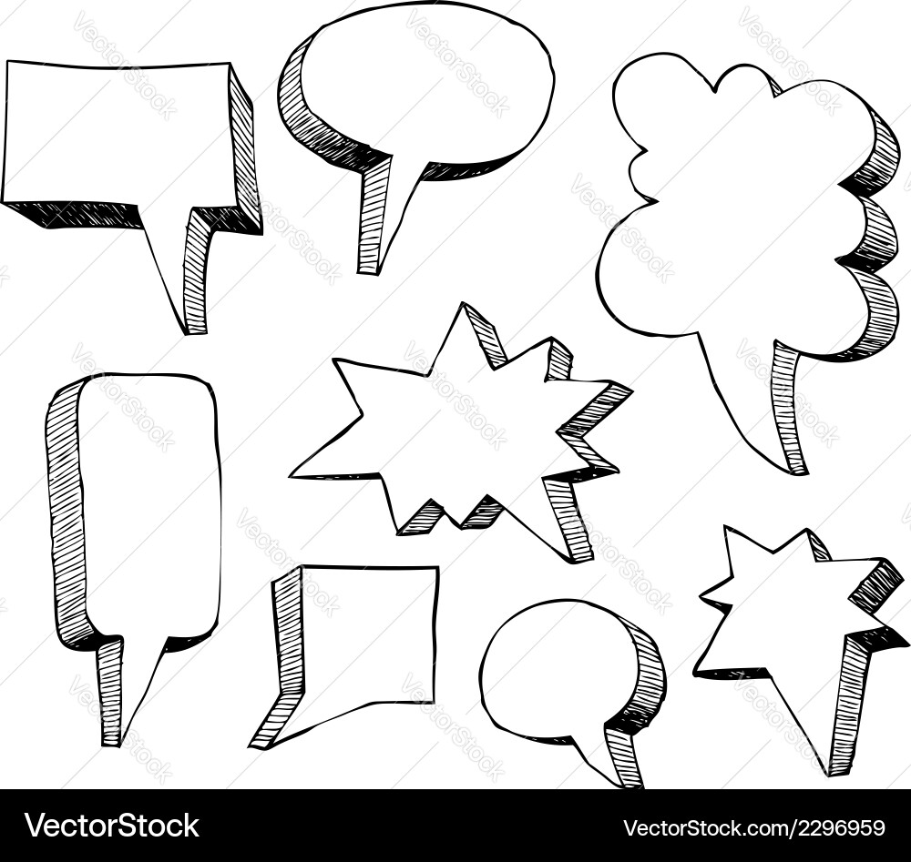Set speech bubbles Royalty Free Vector Image - VectorStock