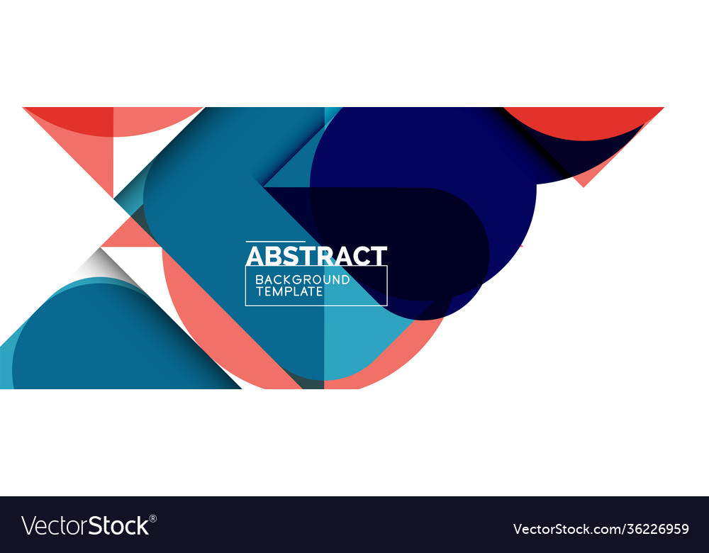 Simple circles and triangles abstract background vector image Simple circles and triangles abstract background