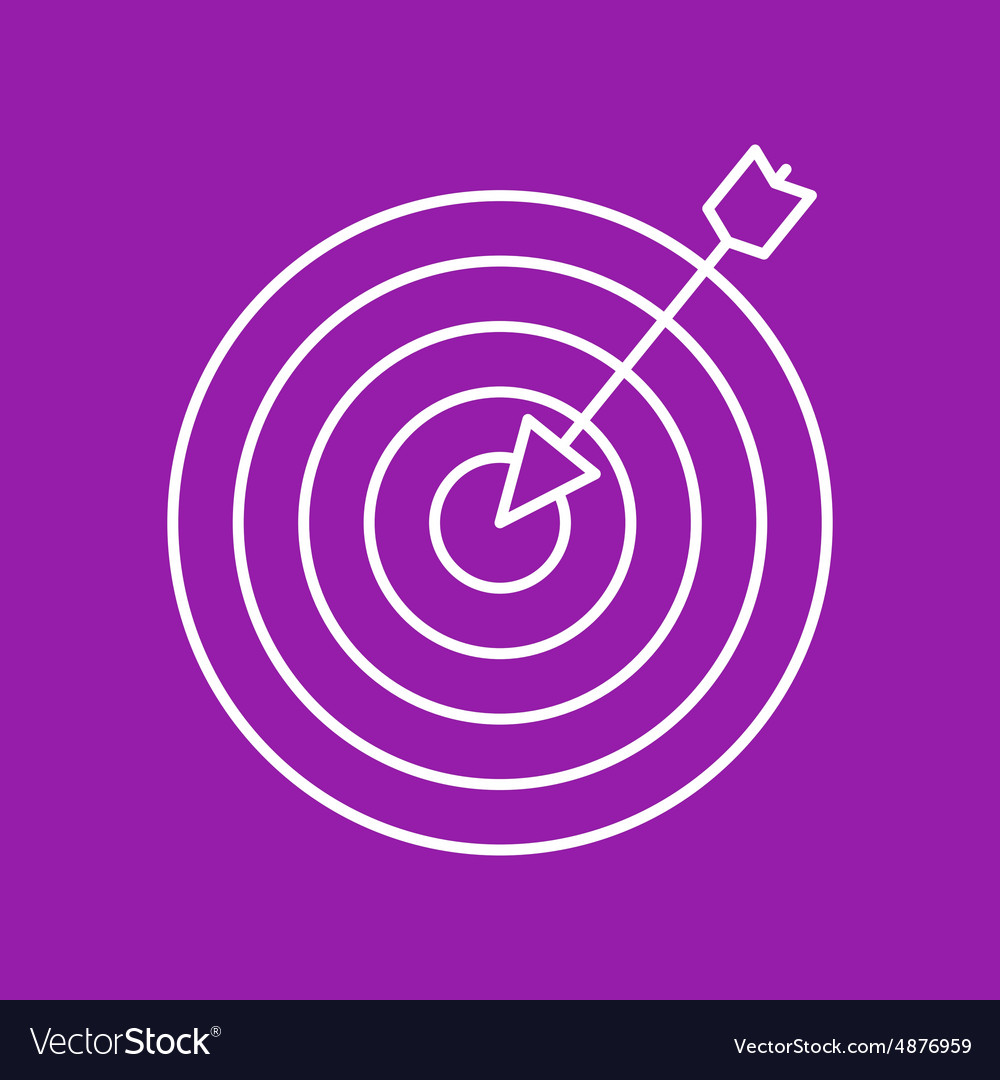 Target with dart icon eps10