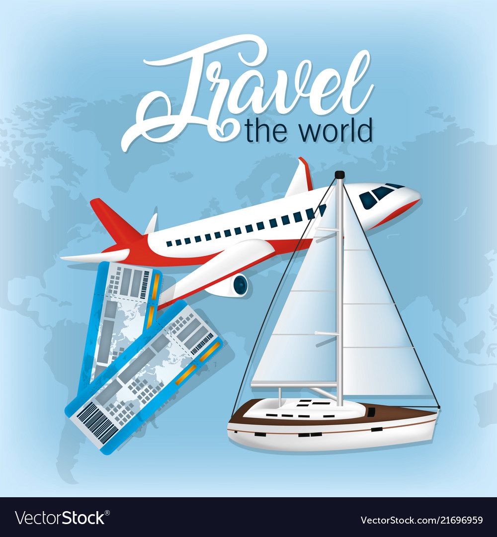 Travel the world Royalty Free Vector Image - VectorStock