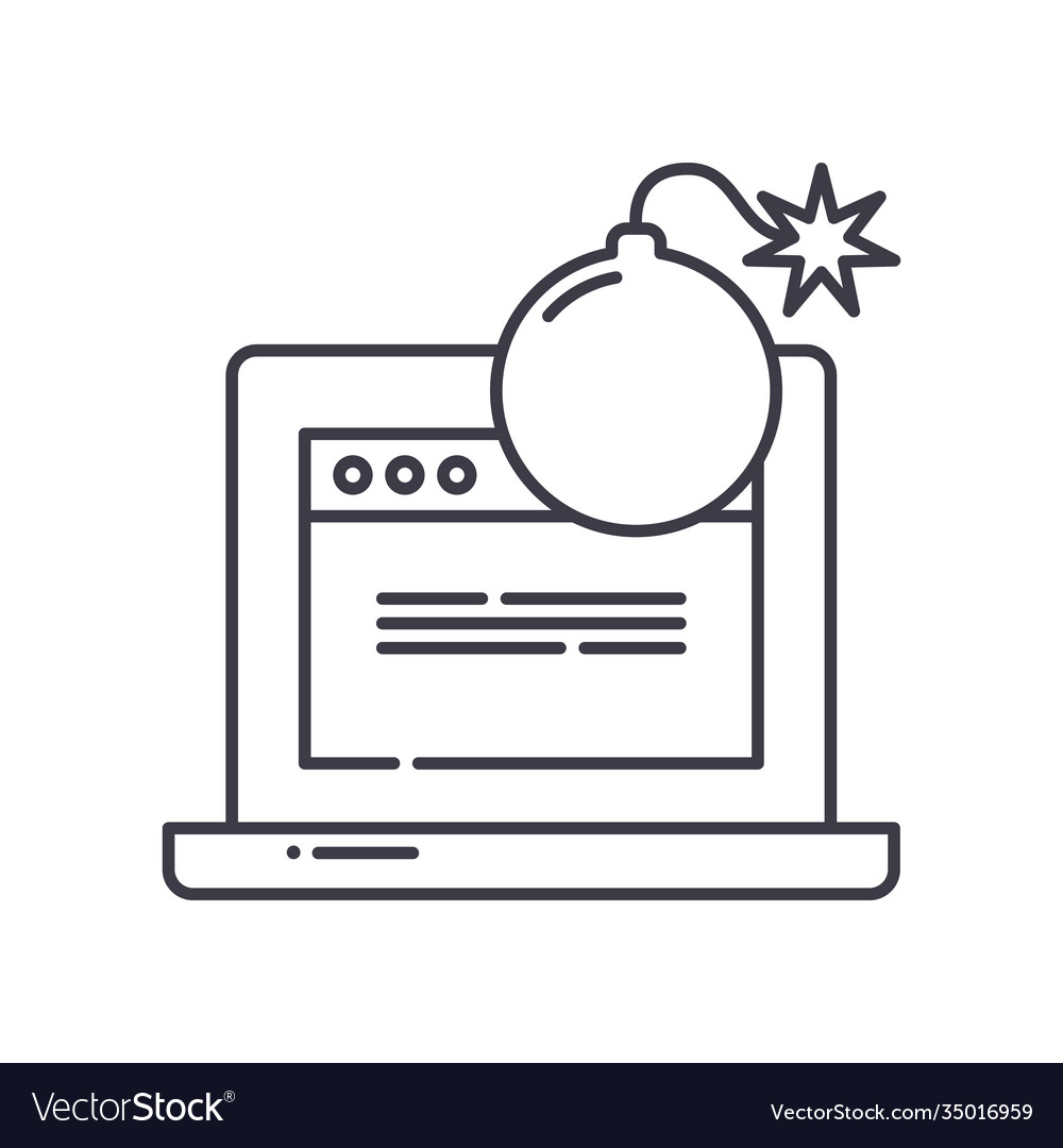 Warning icon linear isolated thin Vector Image Warning icon linear isolated thin