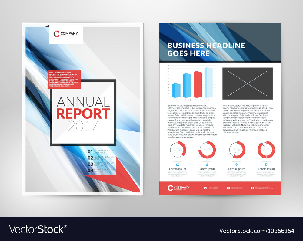 Annual report brochure flyer design template cover