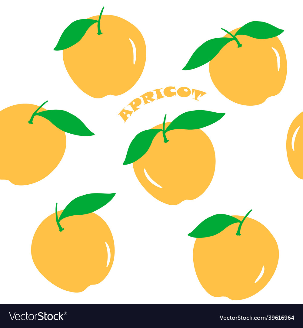 Apricots seamless pattern