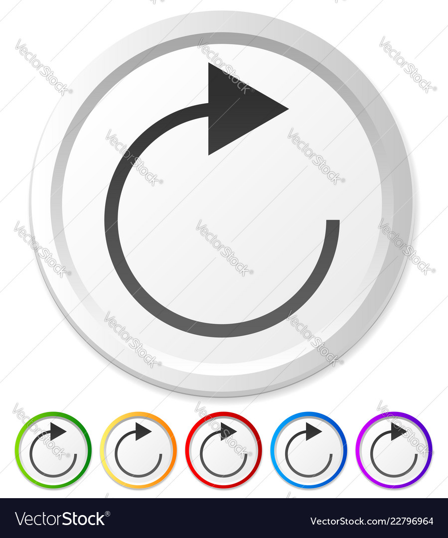 Arrow element for circulation loop restart vector image Arrow element for circulation loop restart