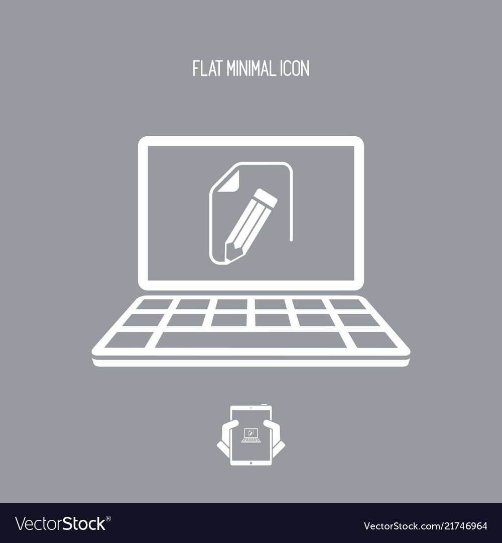 Customized document project - flat icon vector image Customized document project - flat icon