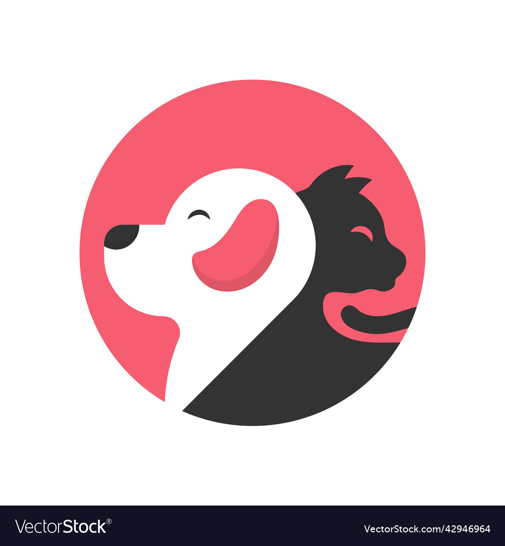 Dog cat logo design template