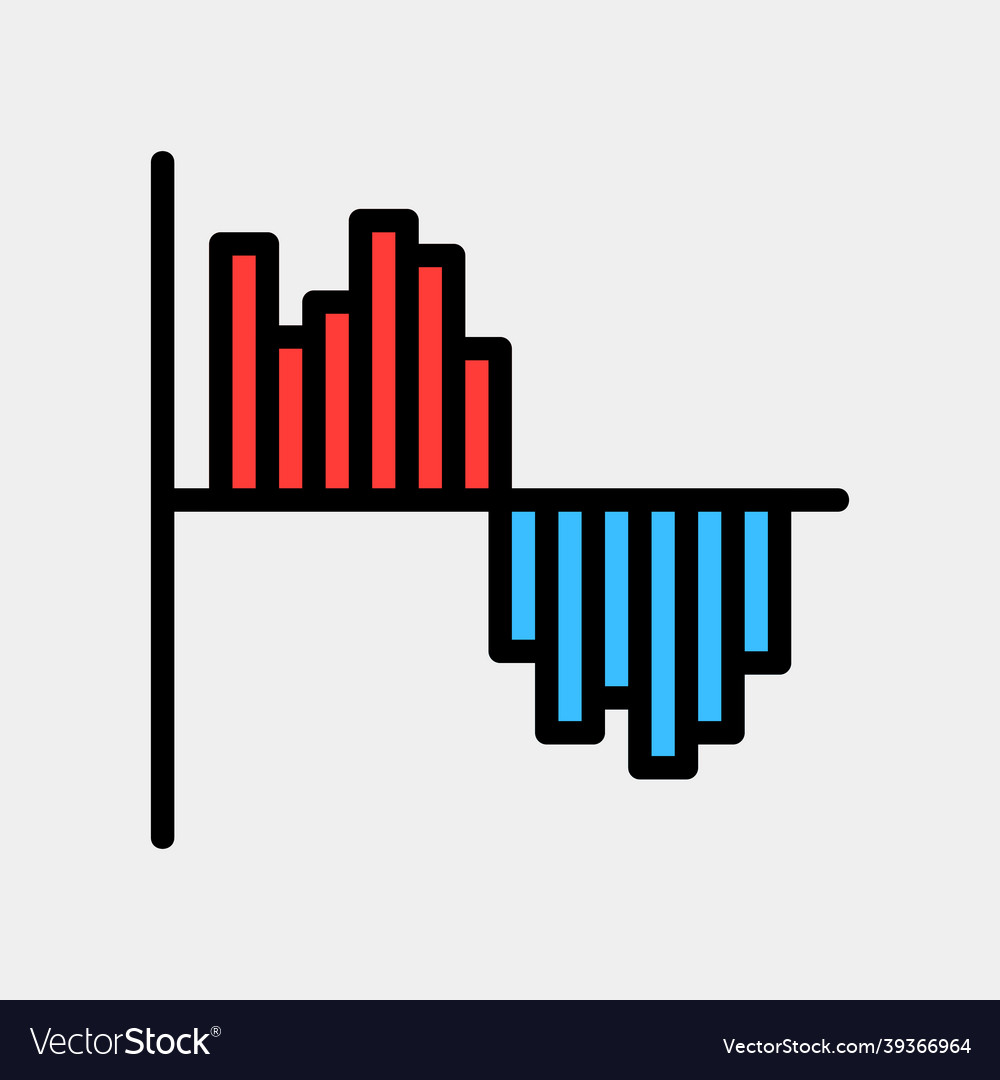 Gantt chart icon in filled line style for any Vector Image Gantt chart icon in filled line style for any