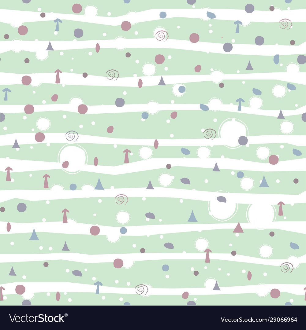 Geometric seamless pattern with tiny objects like
