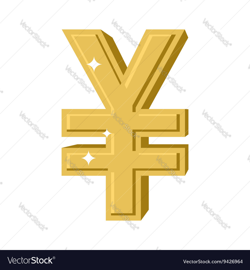 golden-chinese-yen-symbol-of-money-in-china-cash-vector-image