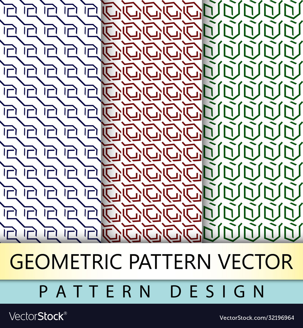 Line geometric abstract pattern collections