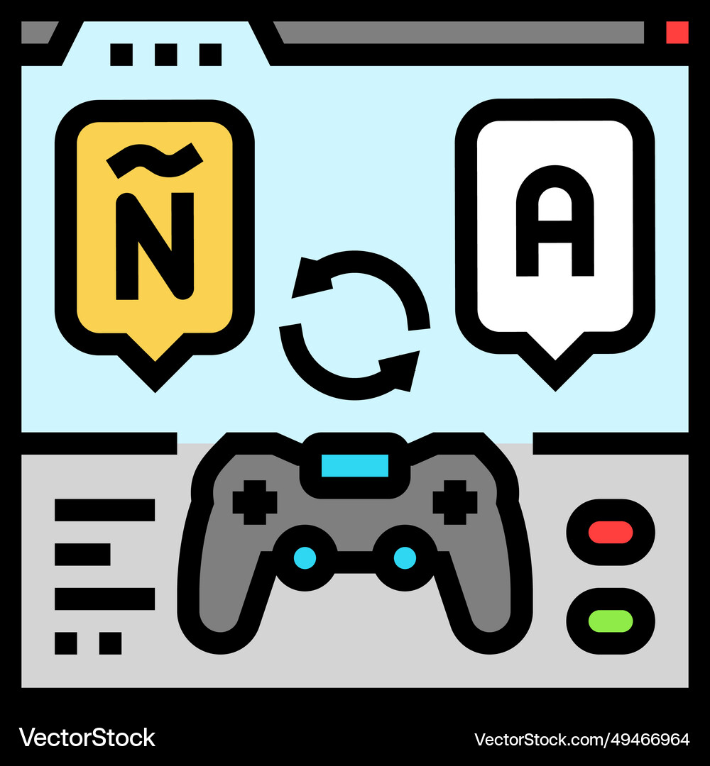Localization game development color icon Vector Image