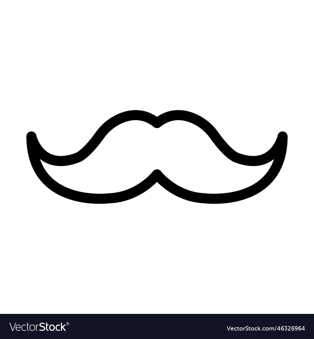 Moustache thick line icon for personal