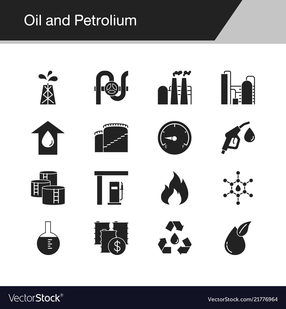 Oil and petrolium icons design for presentation