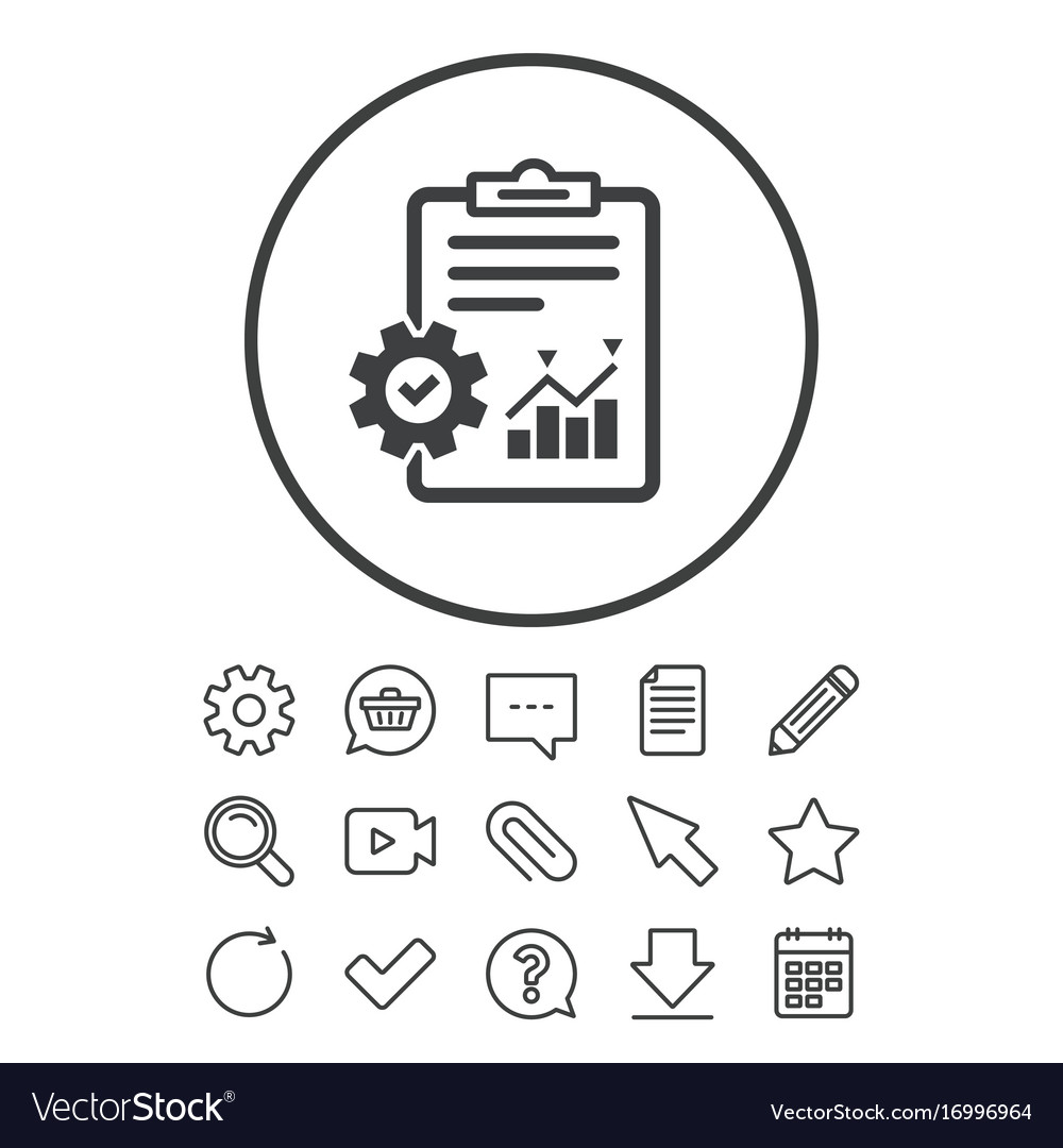 Project management icon report document symbol
