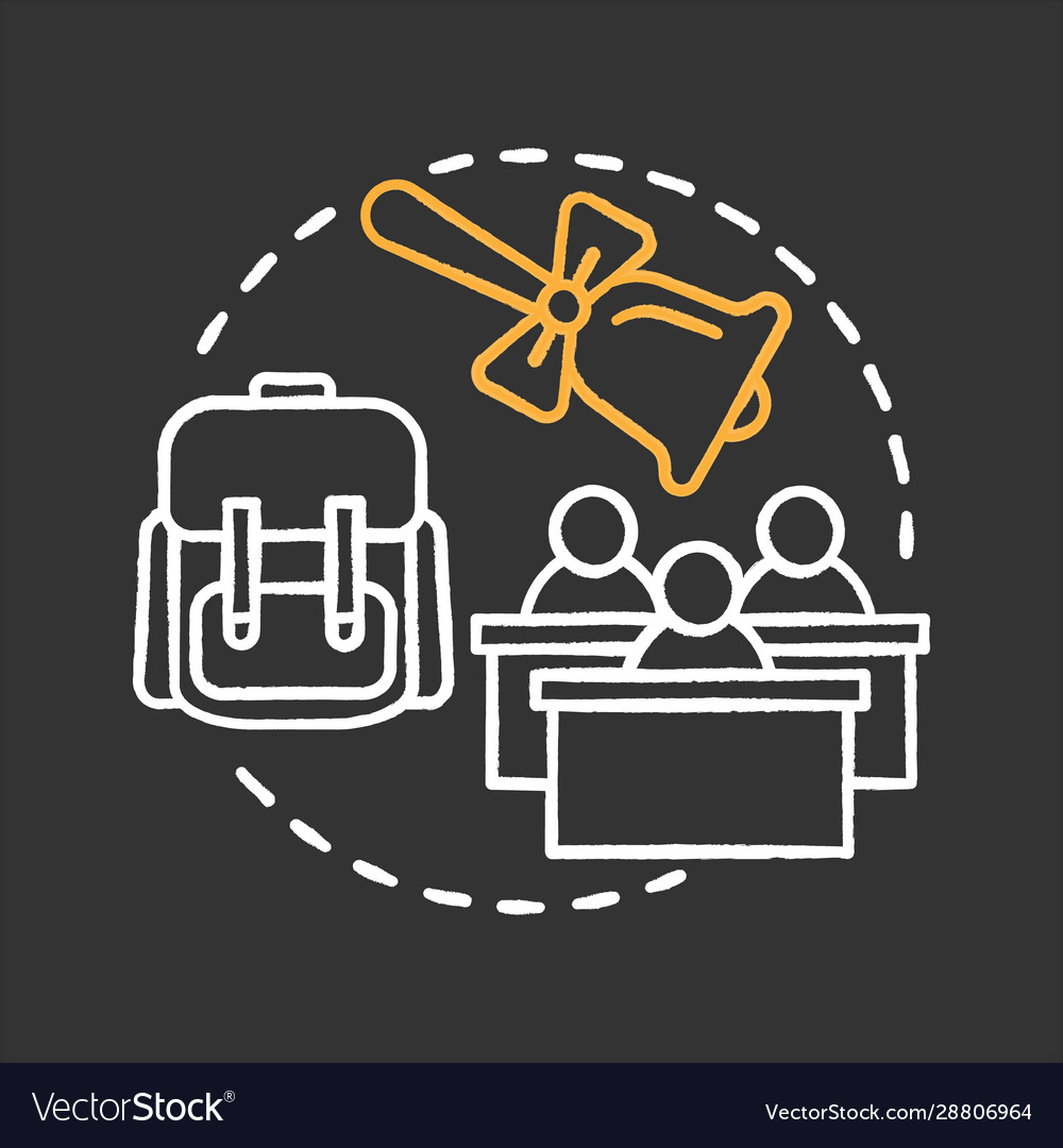 School chalk concept icon