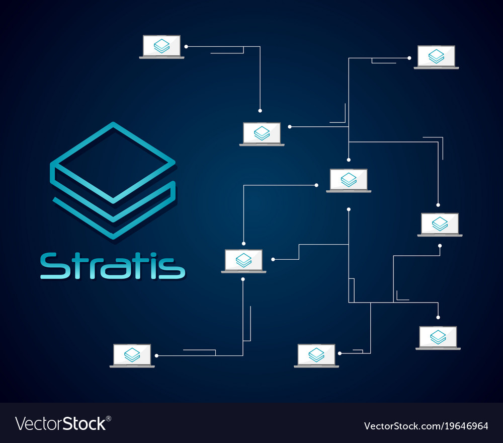 Stratis blockchain cryptocurrency background style