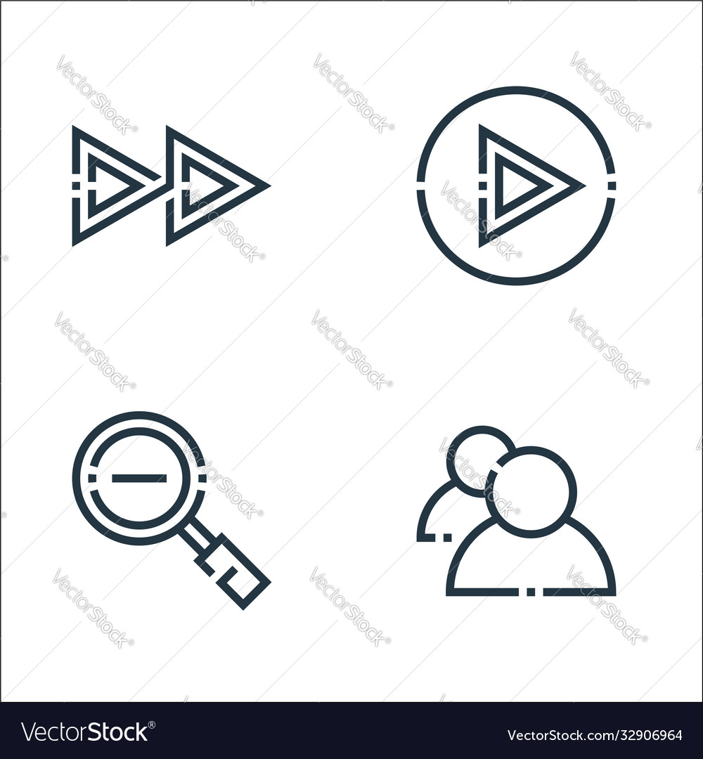 Web essentials line icons linear set quality vector image Web essentials line icons linear set quality