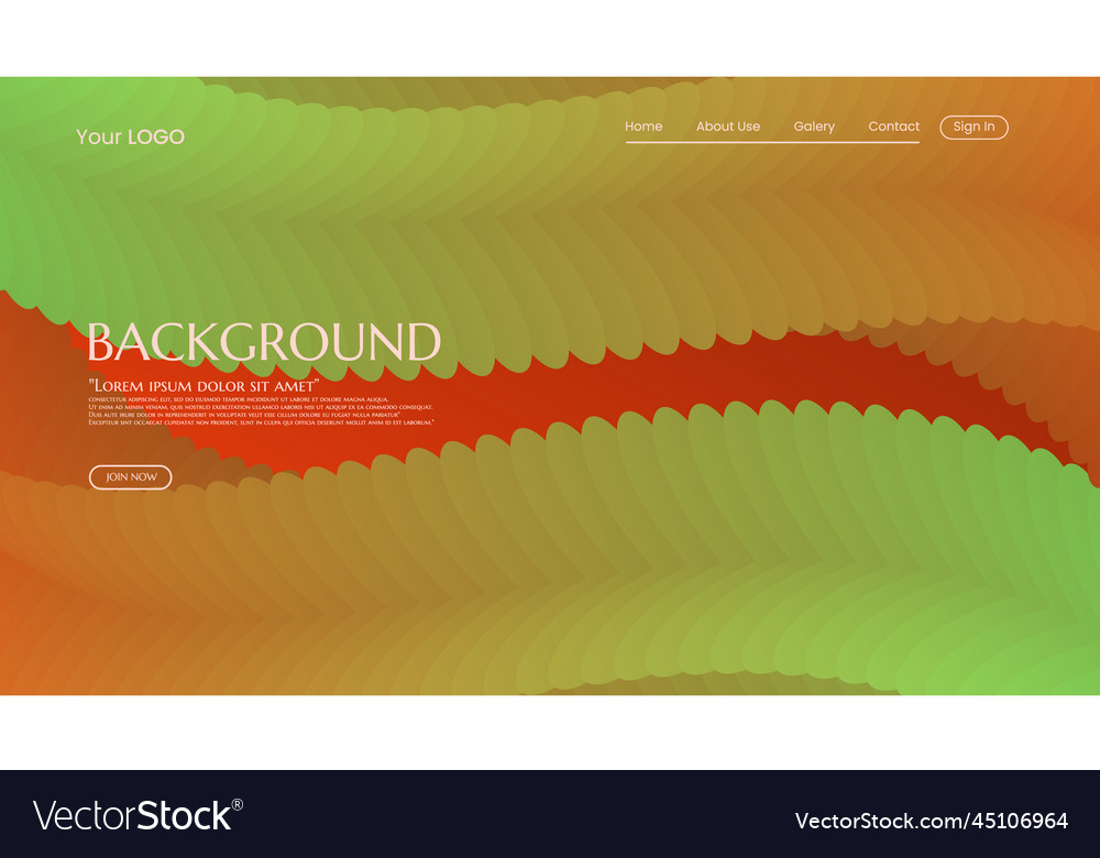 Website landing page fluid background image vector image Website landing page fluid background image