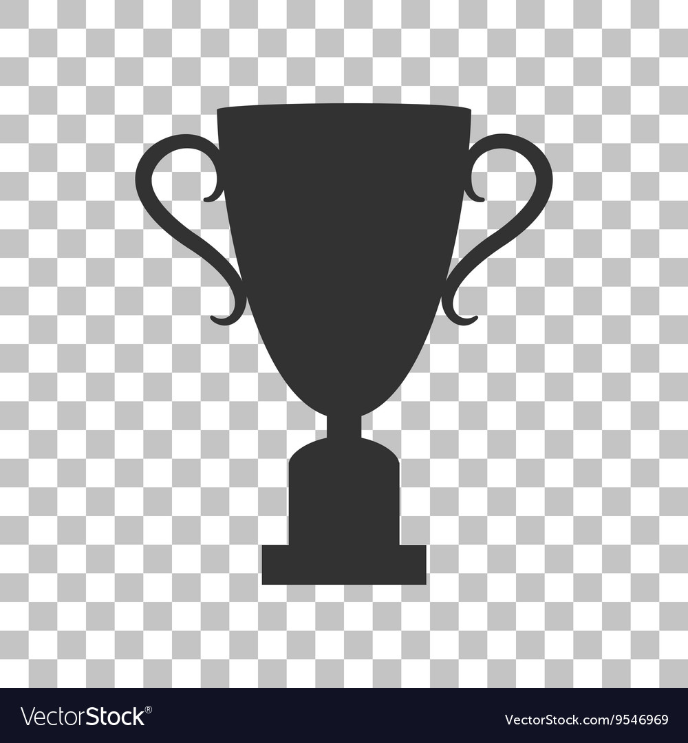 Champions Cup Sign Dark Gray Icon On Transparent Vector Image