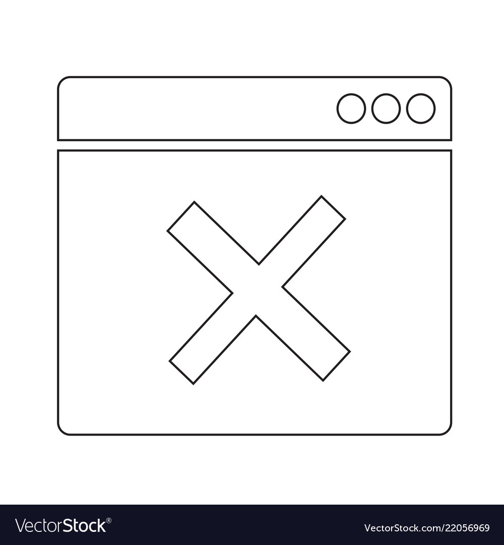 Delete window icon design