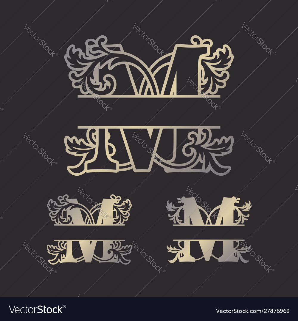 Elegant Split Monogram Font